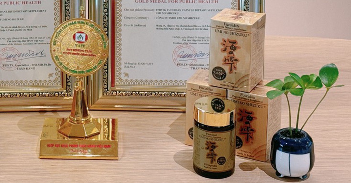 Fucoidan Umi No Shizuku đạt giải vì sức khỏe cộng đồng